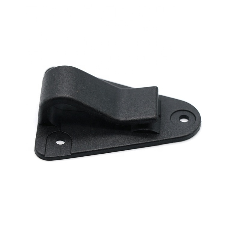 Factory Price Black POM Plastic Screw Fixed Belt Clip Webbing Buckle Hook