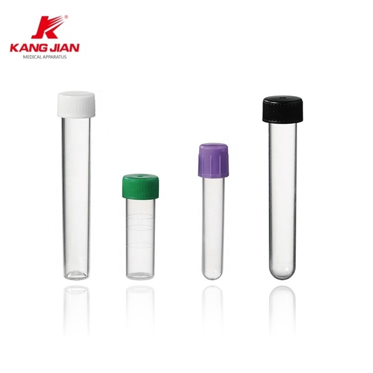 PP material plastic red cap blood test tube with stopper