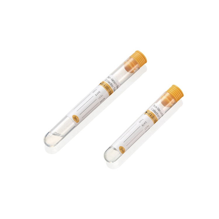 Hospital medical 4ml yellow top Gel & Clot Activator vacutainer disposable sterile vacuum blood collection tube