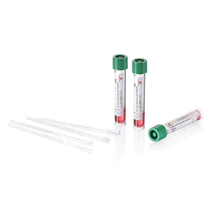 Disposable medical nylon flocked swab oral nasal swab test kit