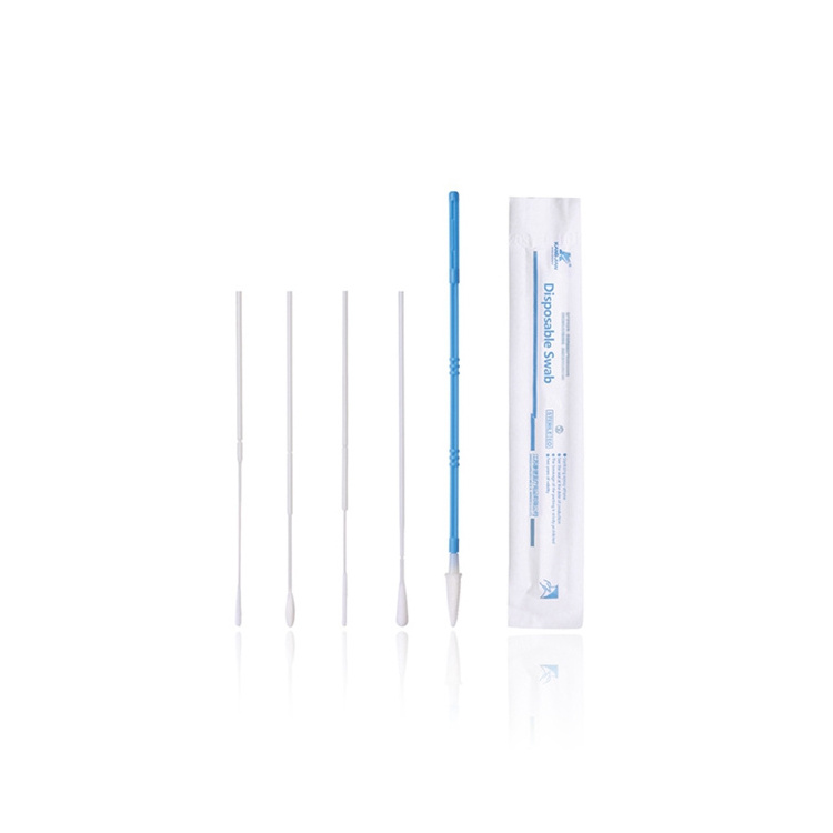 Disposable medical nylon flocked swab oral nasal swab test kit