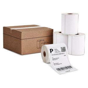 White Waterproof 4 x 6 Direct Thermal Shipping Labels, Rolls 500 Sheets per Roll, Multipurpose Thermal Labels with perforated