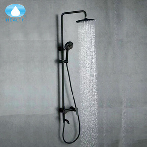 European black bath shower mixer tap faucet set prices