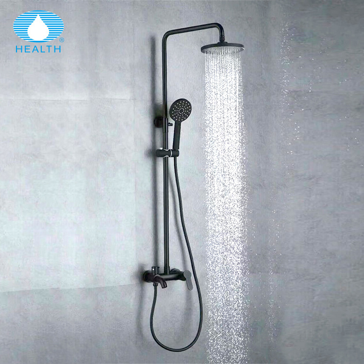 European black bath shower mixer tap faucet set prices