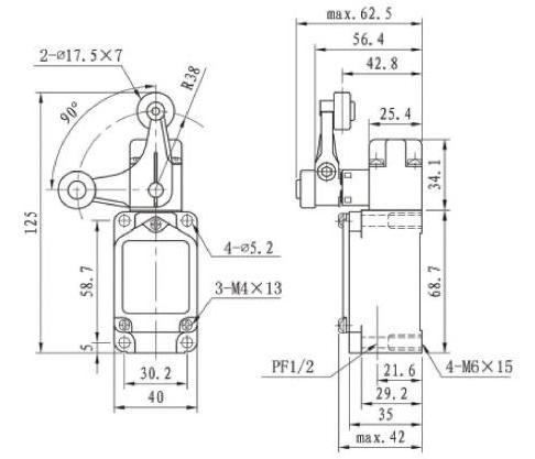 KJT KB-5105 High Quantity and High Sensitive Rotari Limit Switch with Good Price