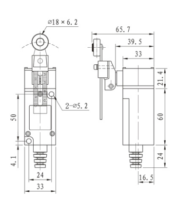 KJT KA-3209 roller rocker arm Schmersal Omran IP65 Zinc Double Circuit Travel Limit Micro Switch