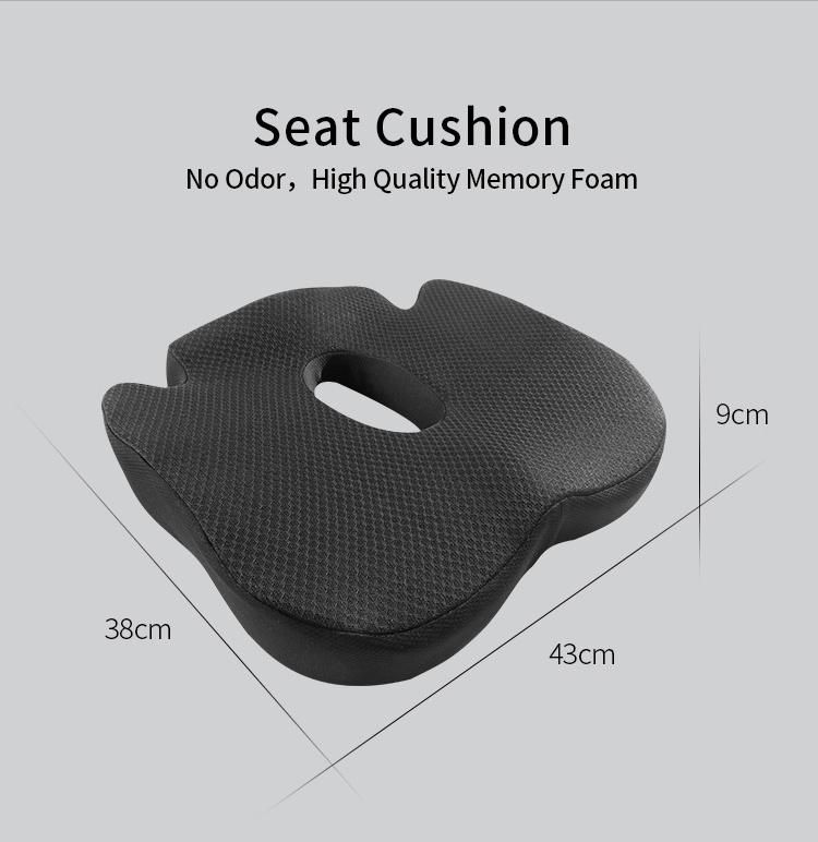 Office Ergonomic Zero Seat Cushion Memory Foam With Hole Hemorrhoid Office Chair Reduces Pressure Cushion