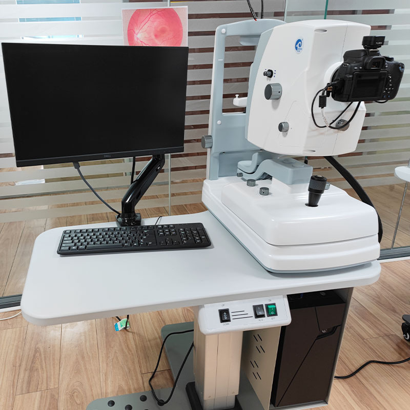 Top Quality Achieve Real-time Monitoring Non Mydriatic Eye Fundus Camera with Dual Screens