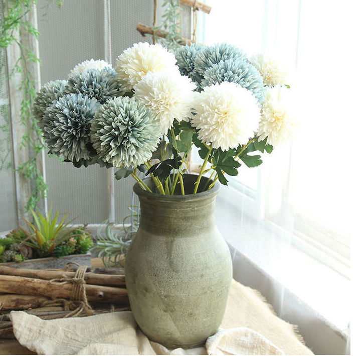 C-D004 Wedding decor dandelion flowers Artificial Silk Dandelion Indoor Outdoor BAll Flower for Home party decoration