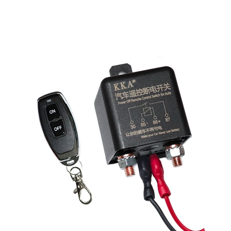 12V/24V Remote Control Car Battery Switch Off Relay, Integrated Wireless Disconnect Cut Off Isolator Switch