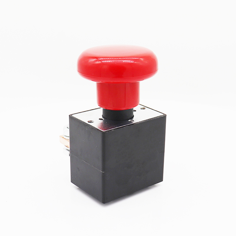 DC12V 250A Emergency Stop Switch, Mushroom Button for Forklift, Electrical Car, Excavator, DC Power Control