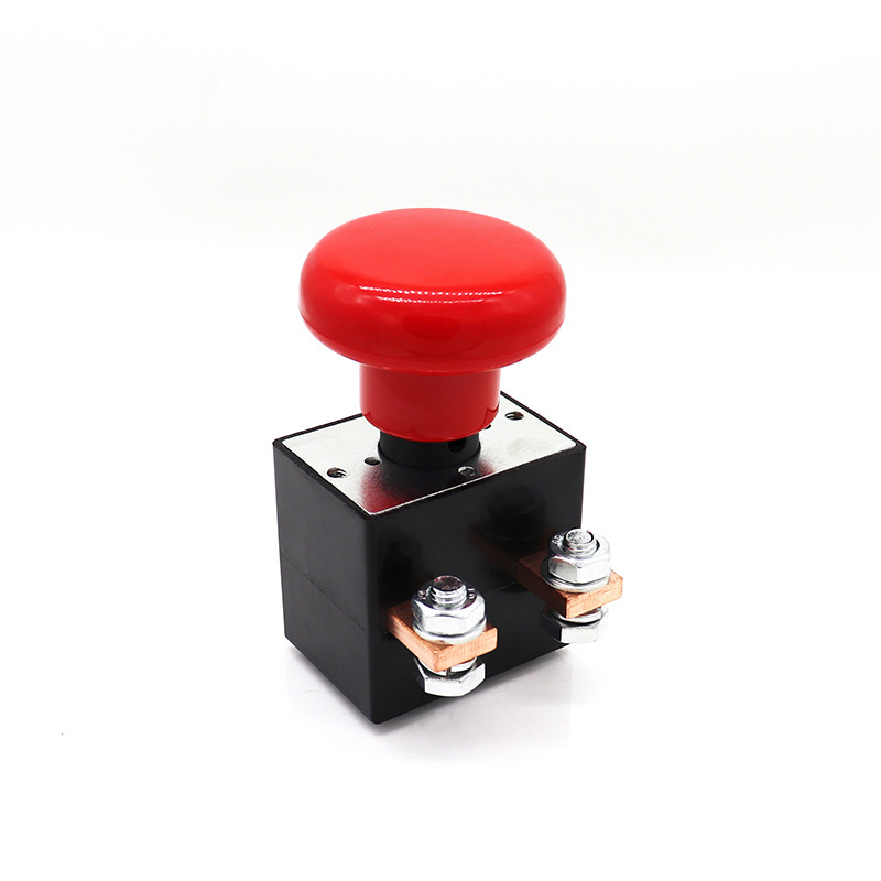 DC12V 250A Emergency Stop Switch, Mushroom Button for Forklift, Electrical Car, Excavator, DC Power Control