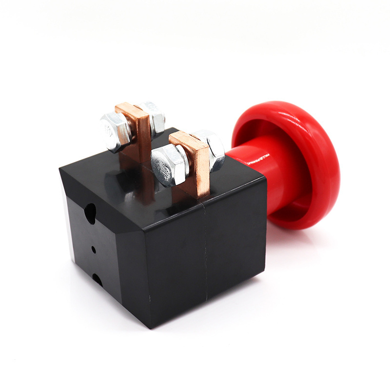 DC12V 250A Emergency Stop Switch, Mushroom Button for Forklift, Electrical Car, Excavator, DC Power Control