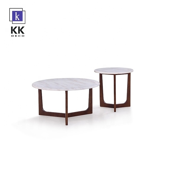 Minimalist hotel furniture marble diamond wire cafe round dining table stainless steel coffee table