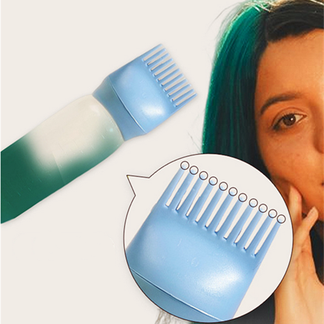 Salon& Household Plastic Applicator Bottles For Hair Oil Hair Dye Applicator Bottle with Comb Brush