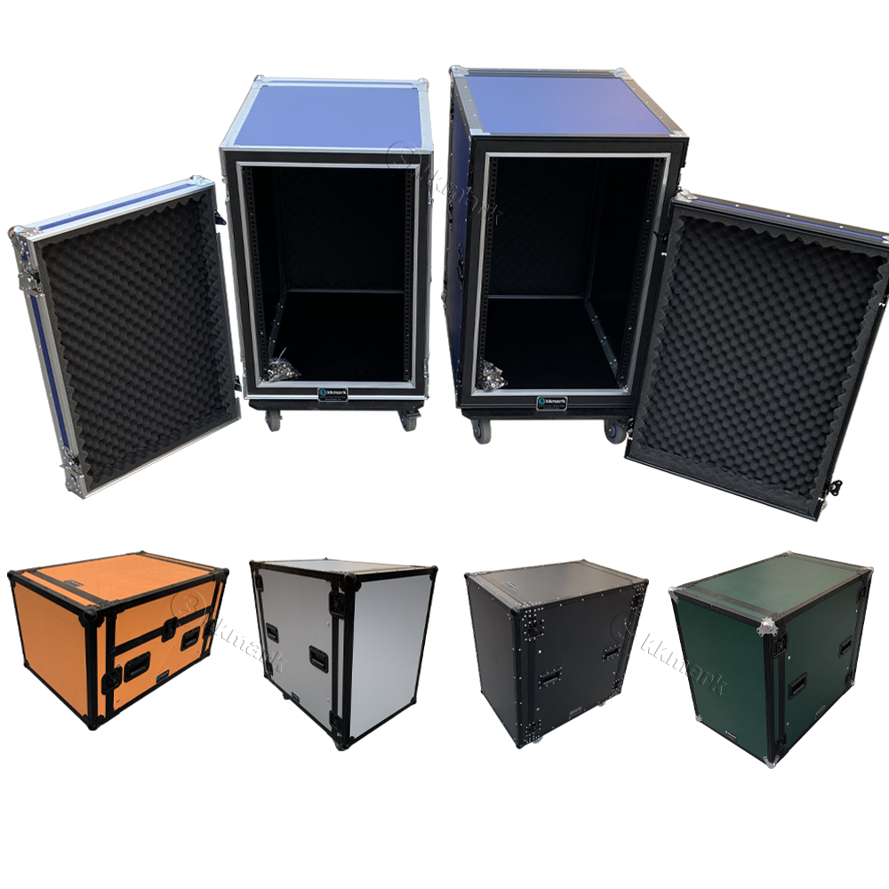 KKMARK Colorful 6U 8U 10U 12U 14U 16U 18U 20U Space Shockproof Shock Mount Amp Rack ATA Road Flight Case