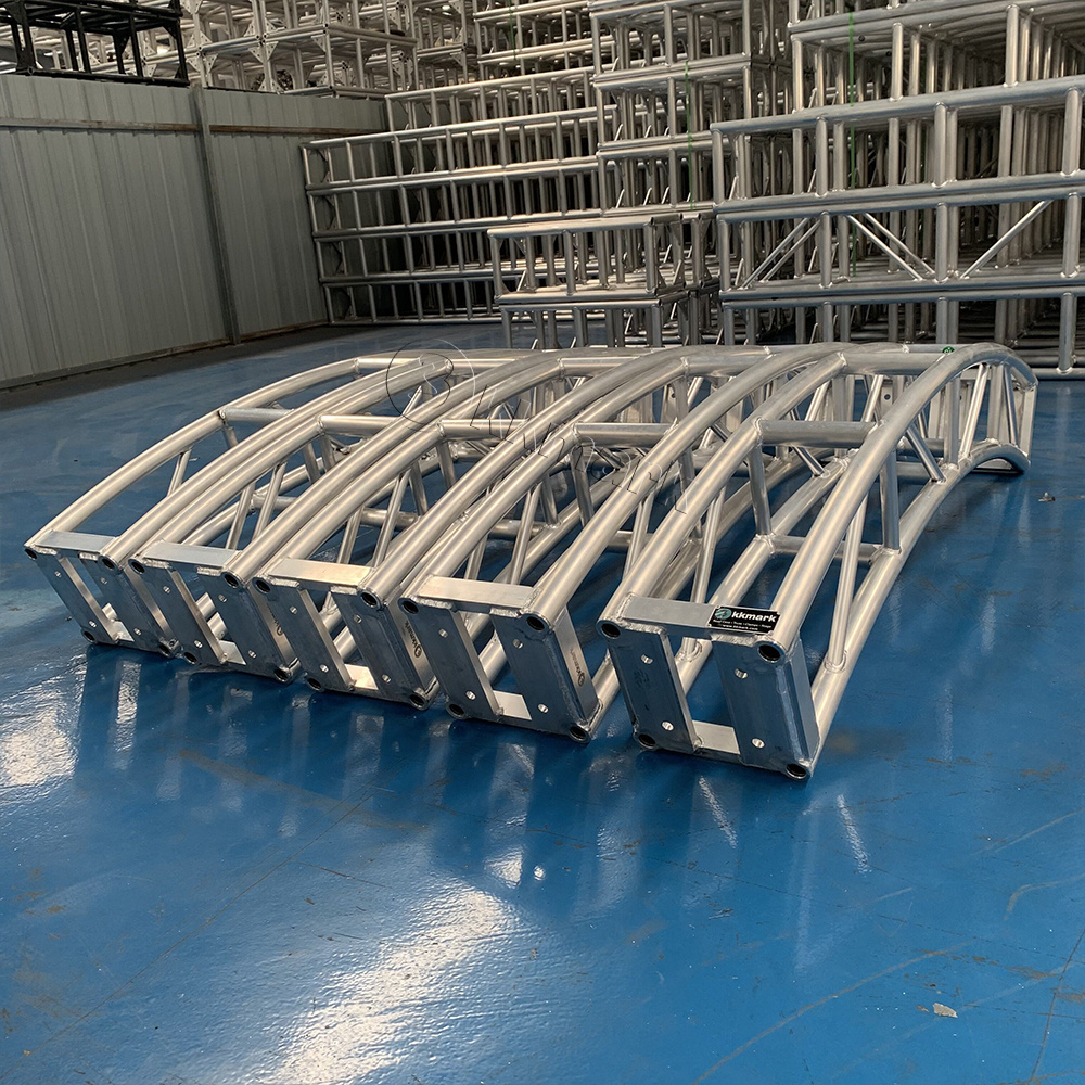 kkmark silver anode coated steel lighting System outdoor roof structure Aluminum spans Steel Roof Truss