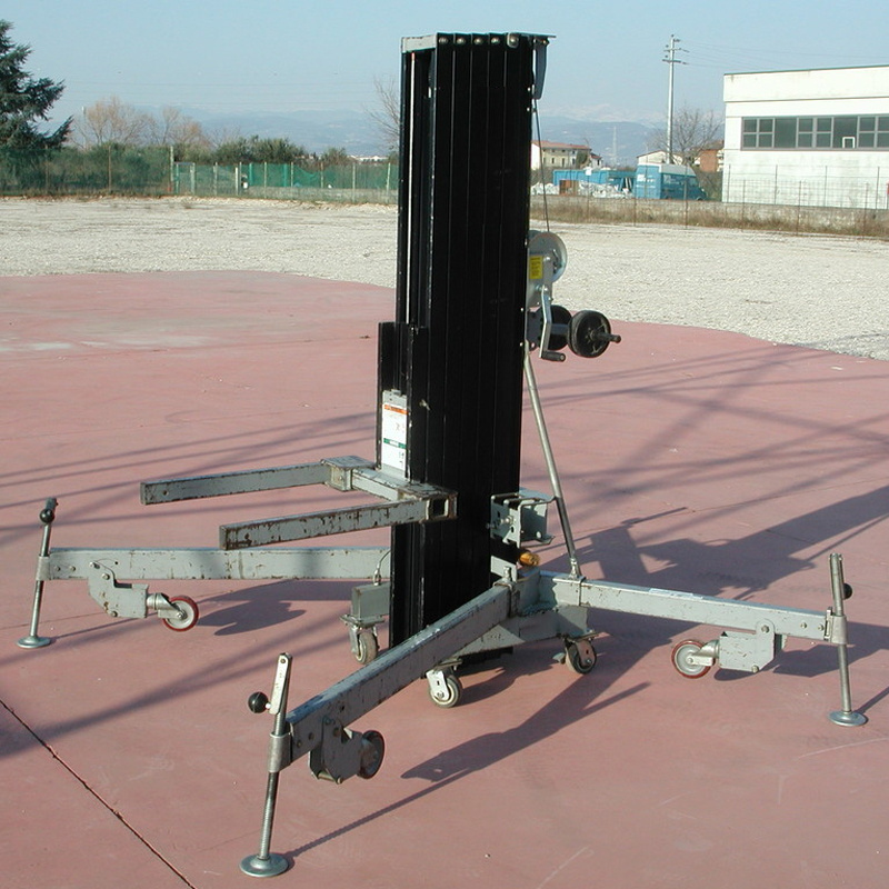 Telescopic kkmark outdoor portable event show 4m 5m 6m 7m 8m crank stand for light lift speaker tower line array