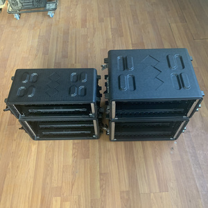 new design hot sale stackable 2U 3U 4U 5U 6U 8U 10U 12U 14U 16U 18U space 19" racks HDPE plastic rack flight cases