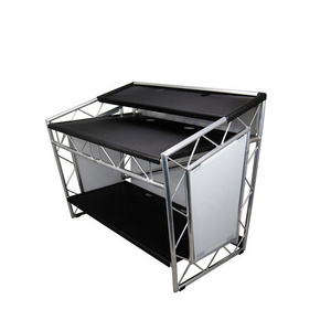 Foldable dj table/Aluminum portable dj booth /dj trussing table dj booth club trussing stand