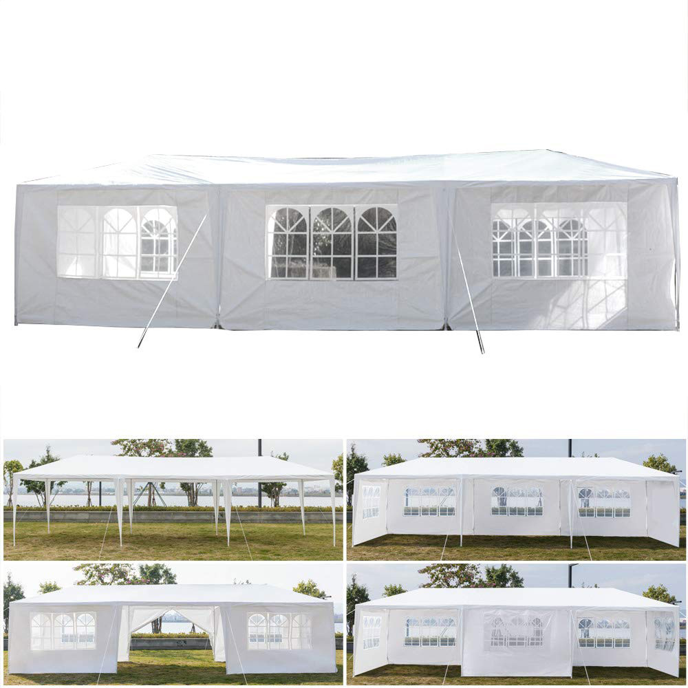 10'x30' Outdoor Canopy Party Wedding Tent,Sunshade Shelter,Outdoor Gazebo Pavilion with 8 Removable Sidewalls Upgraded Tube