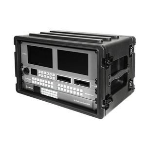 2U 4U 6U 8U 10U 12U 8" 17" 19" Depth ABS Rack Flight Road Plastic Case with Wheels Casters Handle