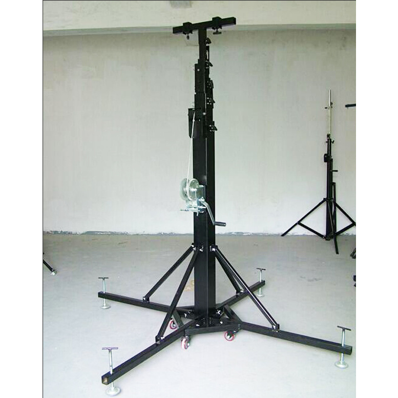 Heavy Duty Aluminum DJ Crank Stand Wedding Event Stage Lighting Truss Line Lift Stand Telescopic Lifting Tower for Array Speaker