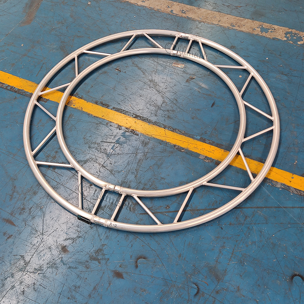 Aluminum circular lighting ceiling single truss I-beam ladder vertical horizontal flat curved circle truss