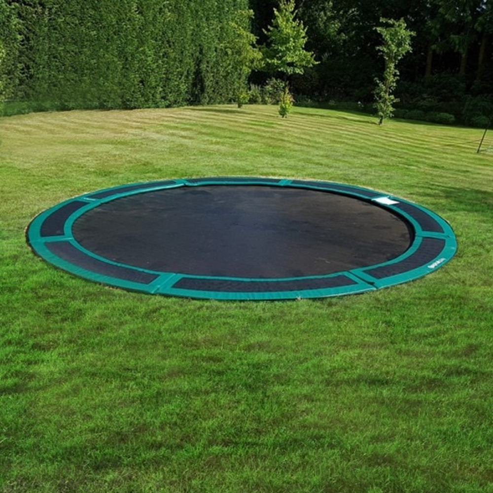 10 12 14ft Circular Rectangular Outdoor Kids Underground Sunken In Ground Trampoline for domestic use