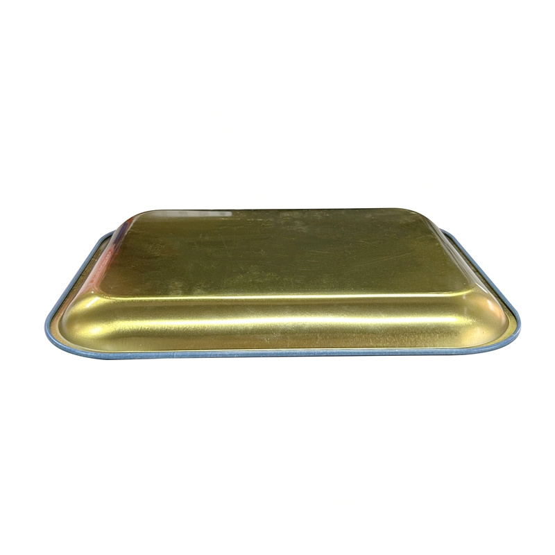 In Stock Blank Matt Black Wholesale Tin Trays Tinplate Metal Food Serving Tray Customization Rolling Tin Tray