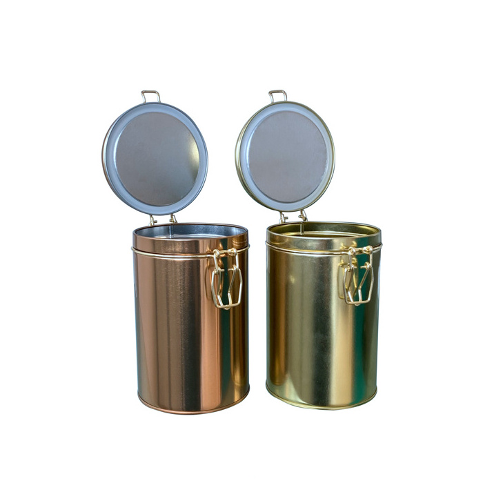 Luxury Tea Tins China Supplier Empty Metal Tea Can For Round Tea Tin Canister Multi Color Tin Box