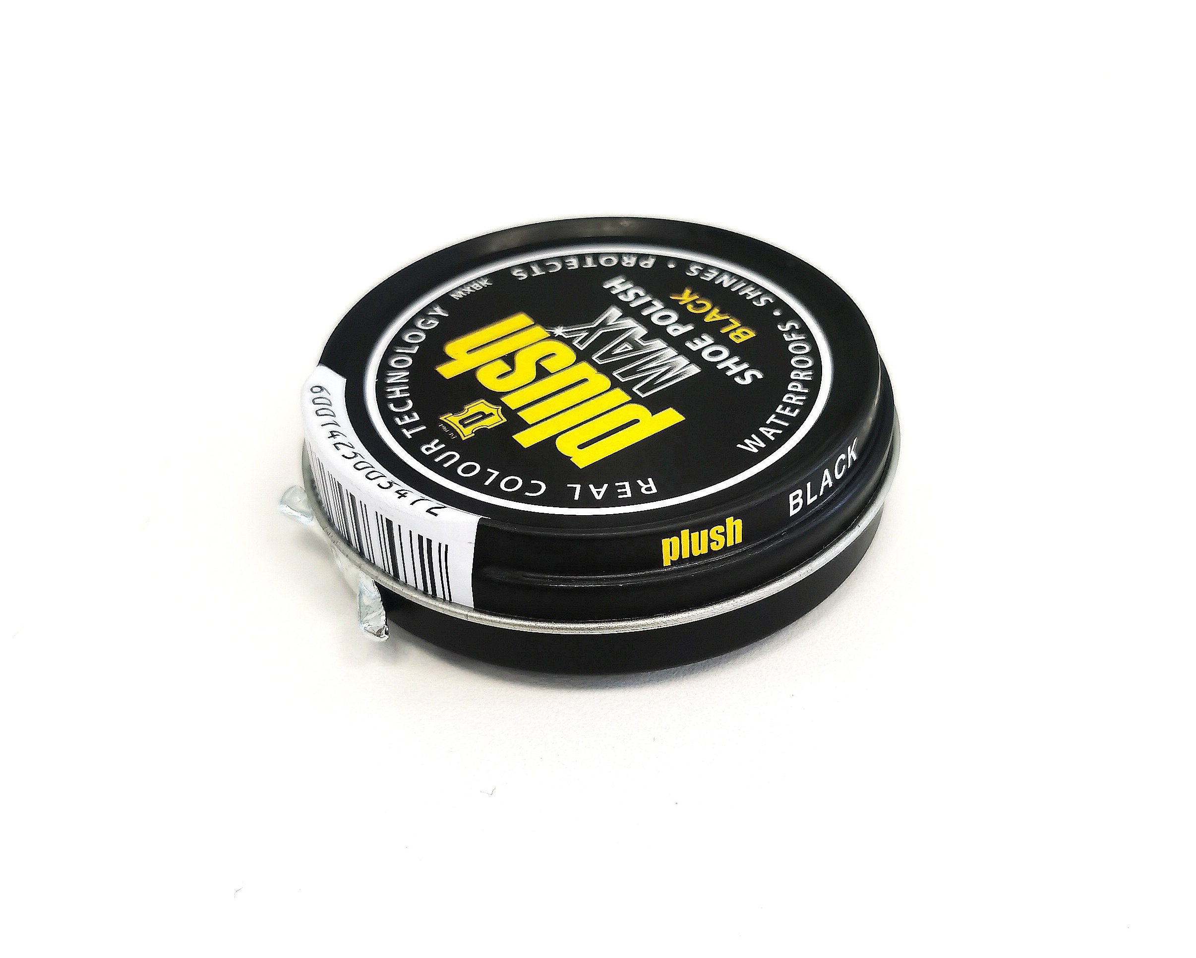 Chinese Manufacture High Quality Black Vintage Round Shape Empty Shoe Polish Tin Box With Opener Lids