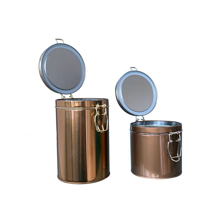 Luxury Tea Tins China Supplier Empty Metal Tea Can For Round Tea Tin Canister Multi Color Tin Box