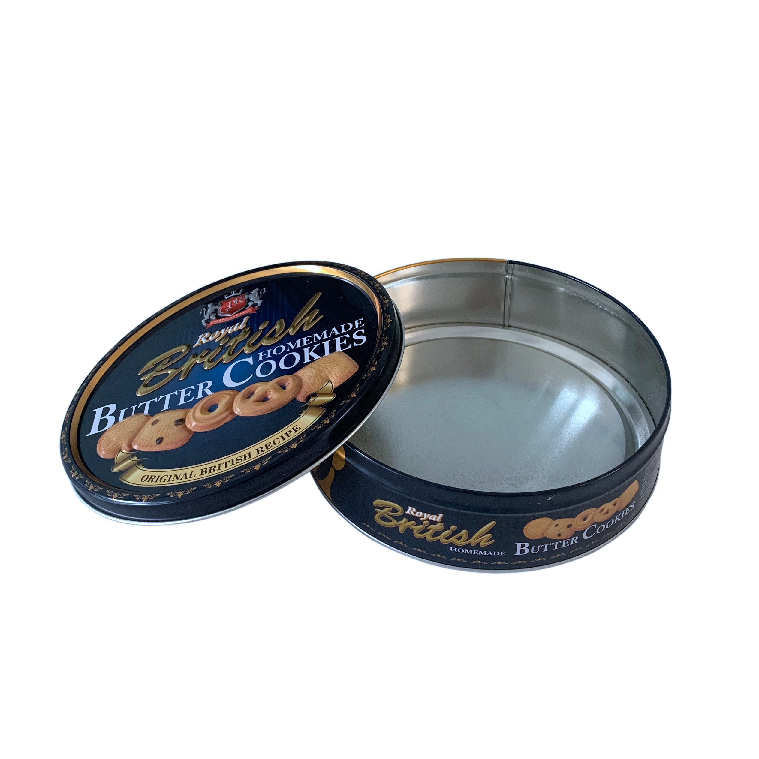 New Design Customized Printing Full Design Embossed Round Metal Christmas Cake Tin