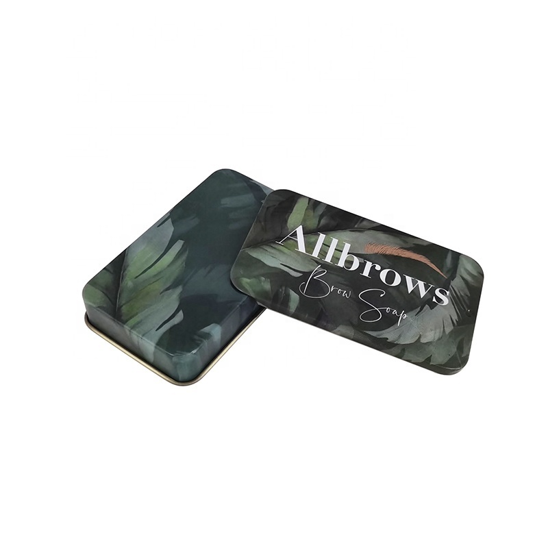 Custom Full Color Printed Miniature Slide Cover Solid Perfume Eyebrow Soap lip Balm Packing Metal Tin Box