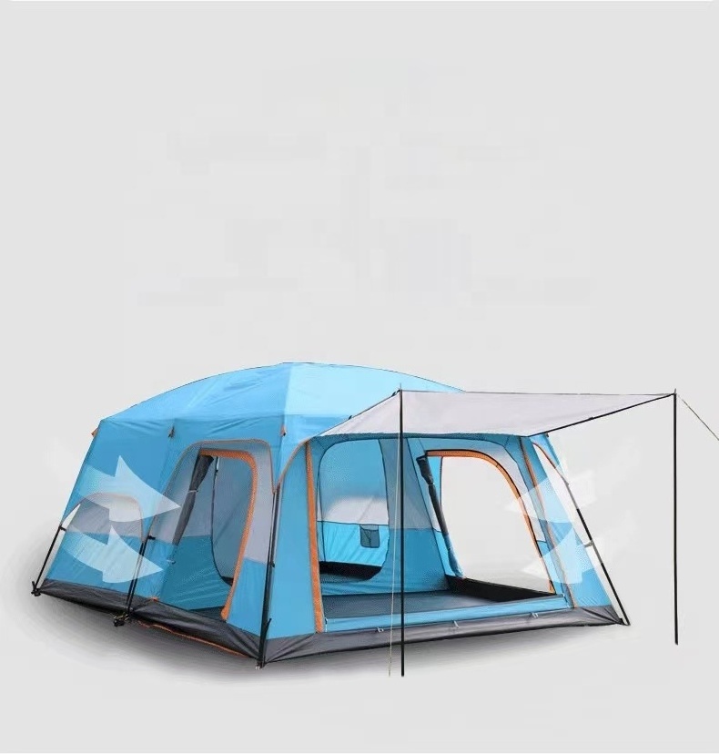 KKFIT Multiple 5-10 Person Rain-proof sun-protection and Ventilation Four Seasons Tent Outdoor Camping Tent Family Tent