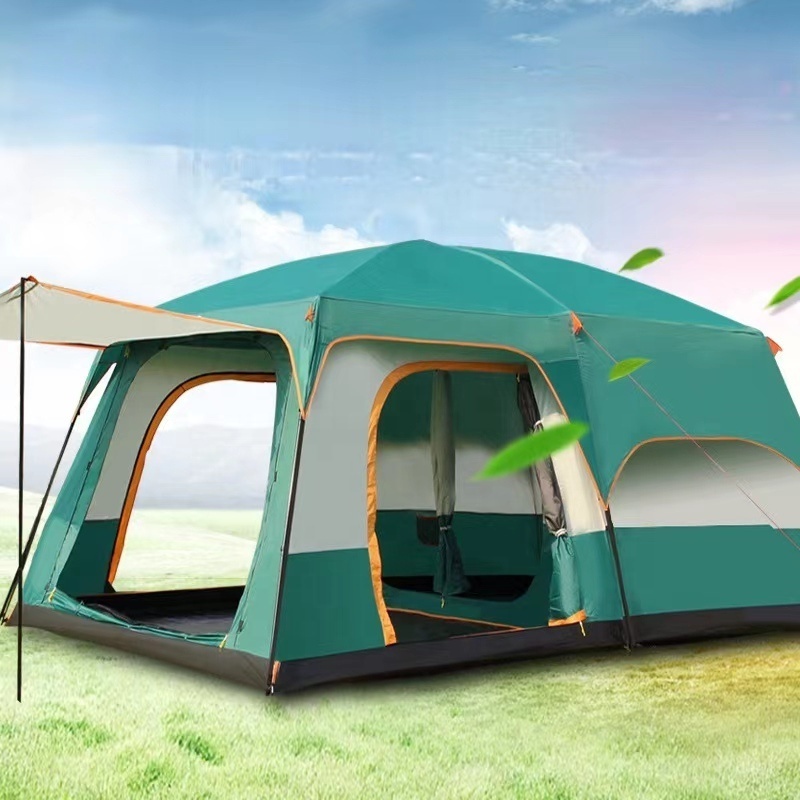 KKFIT Multiple 5-10 Person Rain-proof sun-protection and Ventilation Four Seasons Tent Outdoor Camping Tent Family Tent