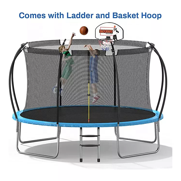 KKFIT Factory Wholesale Trampoline 8FT 10FT 12FT 14FT 16FT Recreational Big Trampoline with Enclosure Net for Children and Adult