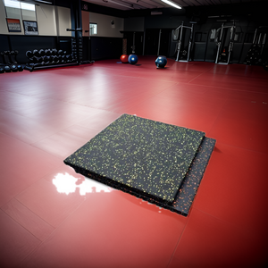 KKFIT Elastic Weight Lifting Gym Rubber Flooring Tiles Gym Rubber Floor Mat With EPDM Granules