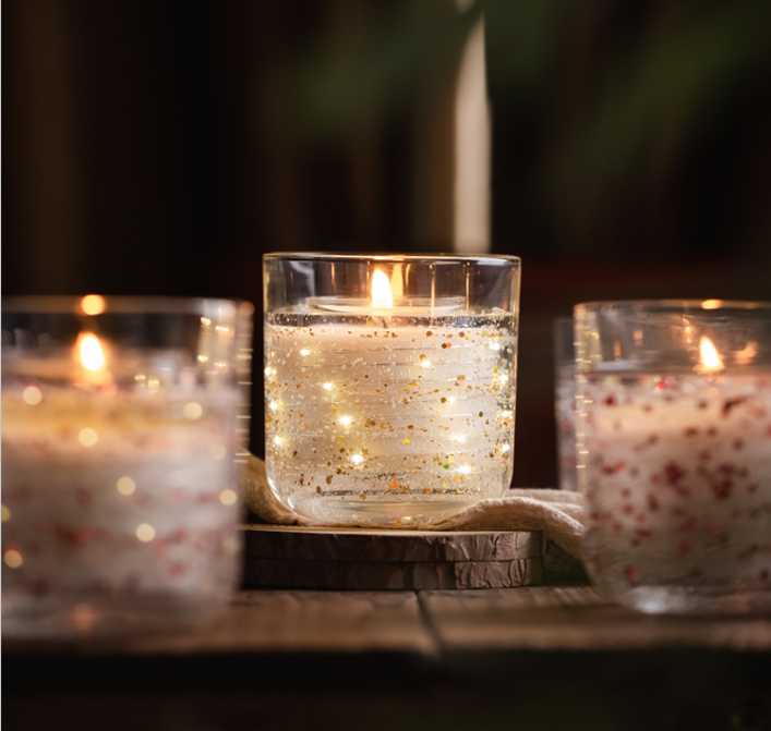 Romantic Valentine Day Atmosphere Layout Aromatherapy Candle LED Light Up Aromatherapy Candle Cup Christmas Aromatherapy Cup