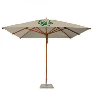 High Quality Hardwood Waterproof Sun Protection Smart Outdoor Garden Use Umbrella patio Square beach umbrella