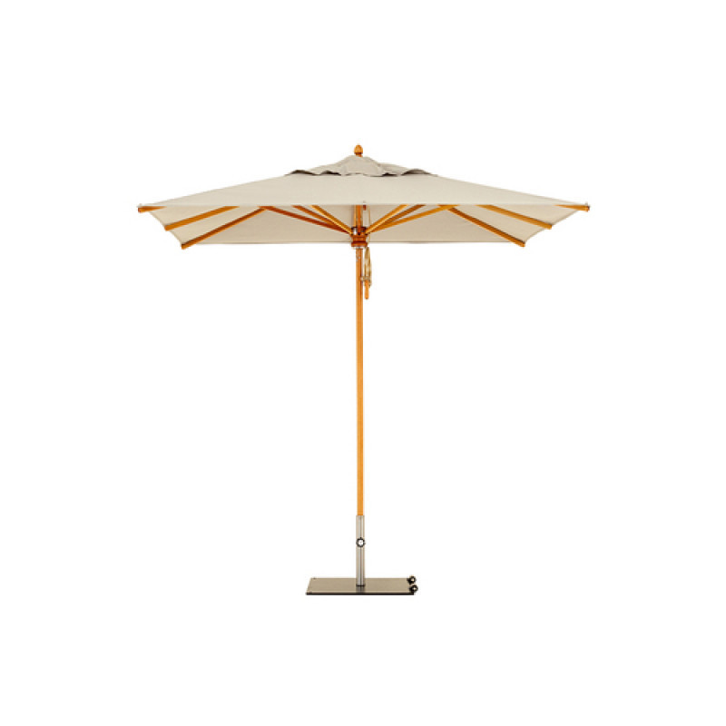 High Quality Hardwood Waterproof Sun Protection Smart Outdoor Garden Use Umbrella patio Square beach umbrella