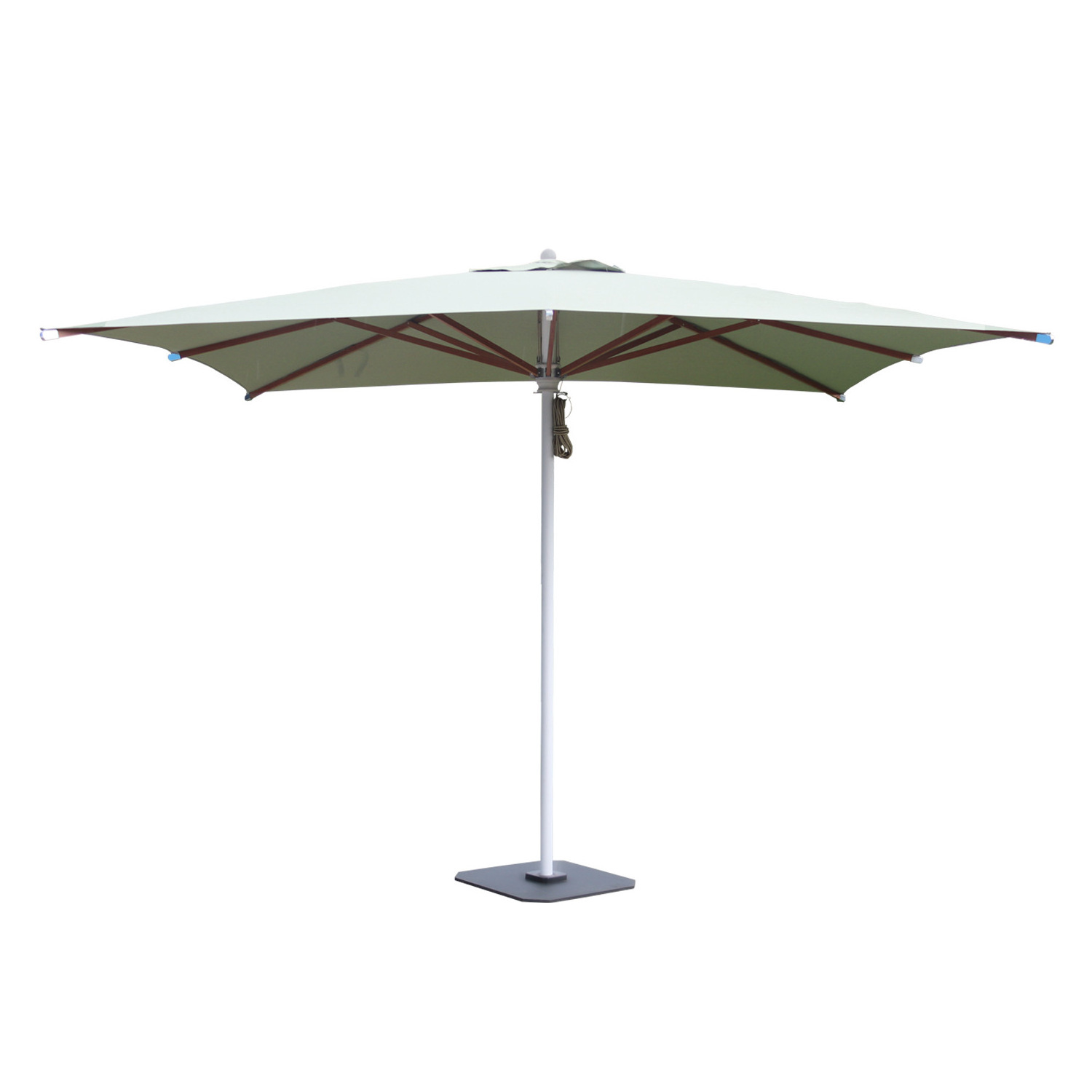 High Quality Aluminum Wooden Metal Advertising Cheap Beach Garden Outdoor Parasol 3m 4m Square Windproof Market Patio Umbrellas