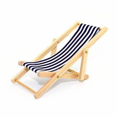 Stripe Fabric Custom Wooden Foldable Deckchair Lounge Beach Chair For Outdoor Beach With Logo