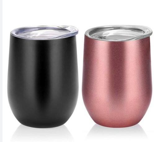 wholesale 12oz 16 oz Insulated Egg Shaped  Double Wall 304 Stainless Steel Vacuum Coffee Beer Wine tumbler Thermal Mug