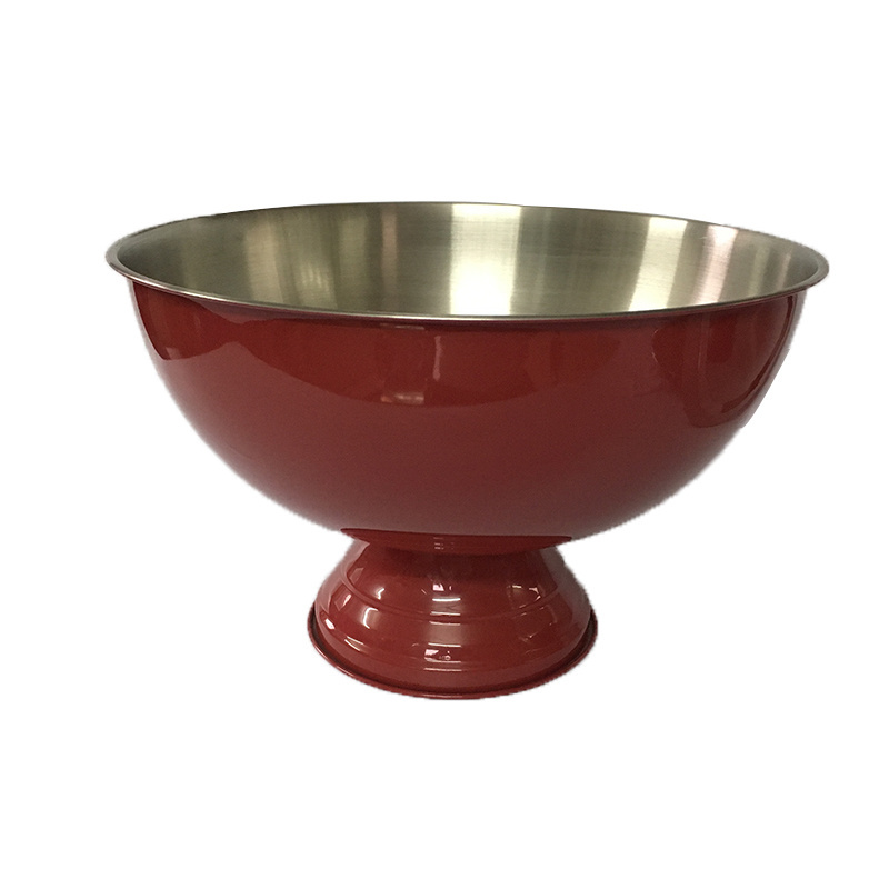 Custom gold double wall punch bowl champagne cooler bowl