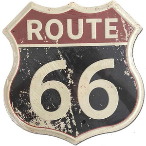 66 Signs Vintage Road Signs with Polygon Metal Tin Sign for Wall Decor Art 12" x 12"