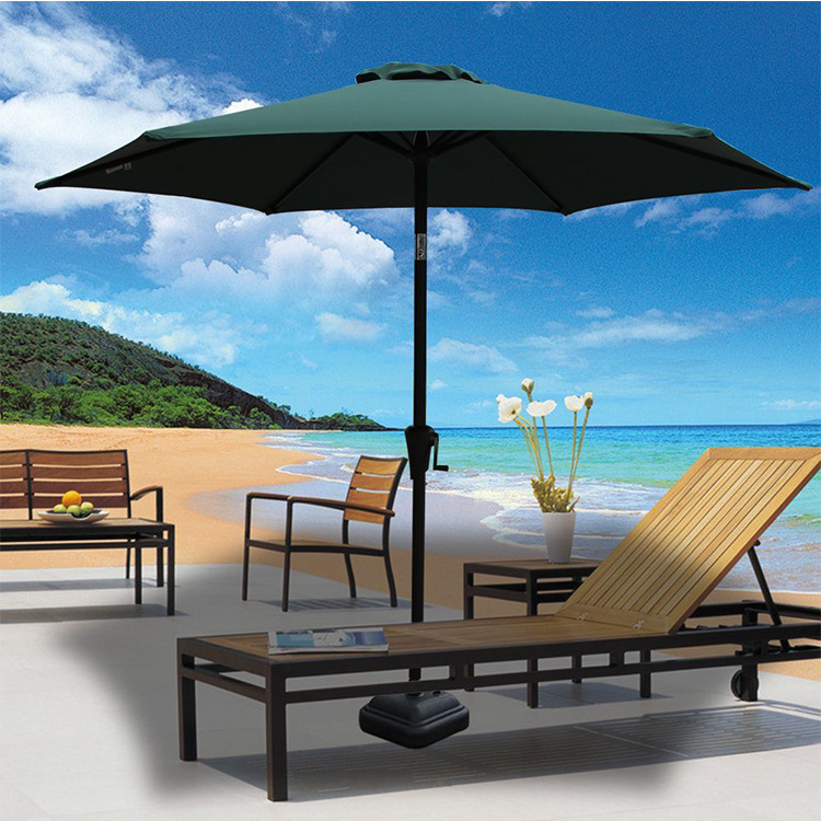 9ft easy installation UV protection wood beach parasol umbrella