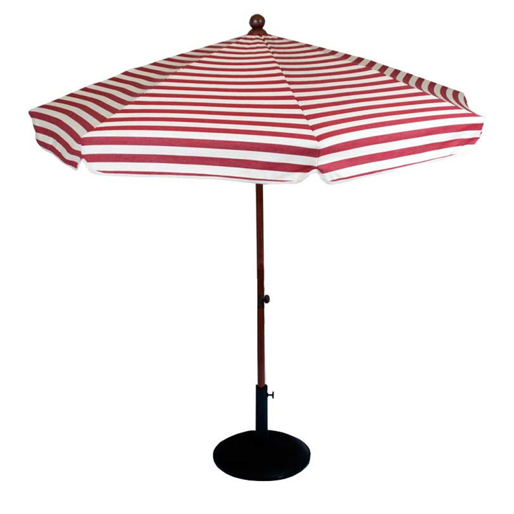 Sun shade bamboo wooden beach umbrella outdoor patio umbrella with base