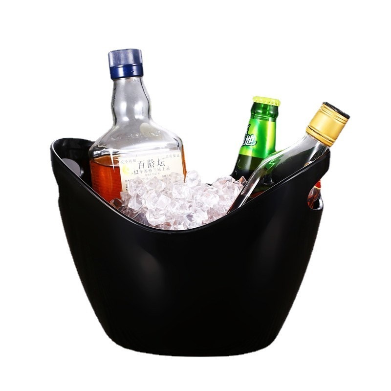 High quality 3.5L 8L 12L  novelty plastic wine champagne bottle ice bucket for clubs